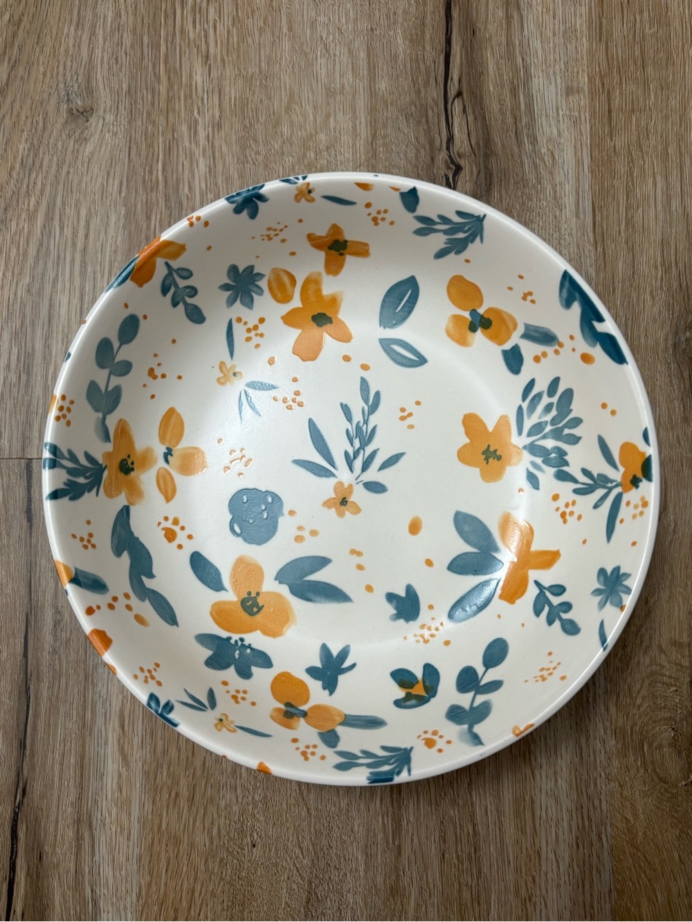 SELAMICA Floral Ceramic Bowls Set Microwave Dishwasher Safe 8” inc Set of 2